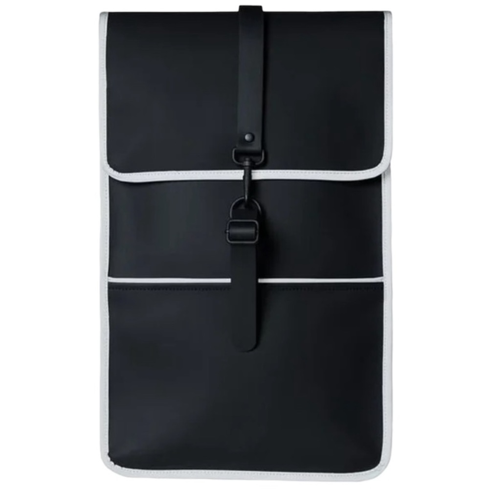 NWT Rains Black Reflective Backpack